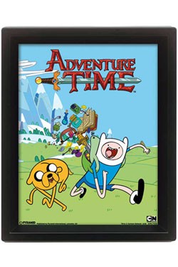 Adventure Time 3D-Effekt Poster Set im Rahmen Goodies 26 x 20 cm