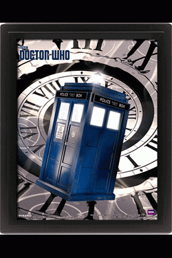 Doctor Who 3D-Effekt Poster Set im Rahmen Tardis Time Spiral 26