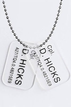 Aliens Erkennungsmarken mit Kette Colonial Marines D. Hicks