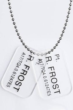 Aliens Erkennungsmarken mit Kette Colonial Marines R. Frost