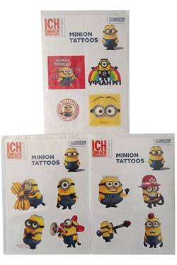 Ich - Einfach Unverbesserlich Minions Tattoos - 1 Bogen=4 Stück