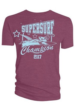 2000 AD T-Shirt Supersurf Champion 2117 Burgundy