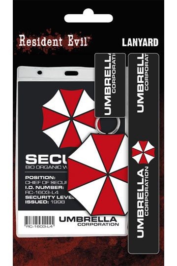 Resident Evil Schlüsselband mit Gummi-Schlüsselanhänger Umbrella