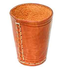 Lederwürfelbecher - natur