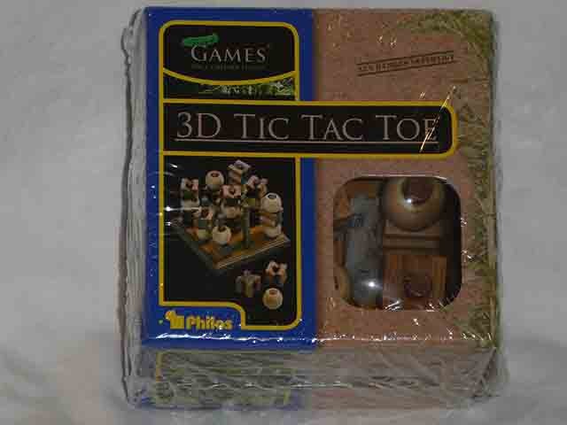 3-D Tic Tac Toe aus Bambus * extrem kniffelig * für 2 Spieler