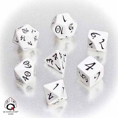 Q-Workshop : RPG Würfel - klassisch (7 Stück) * Elven-Font