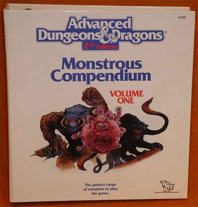 AD&D (Advanced Dungeons & Dragons) Monsterous Compendium 1,2 & 3