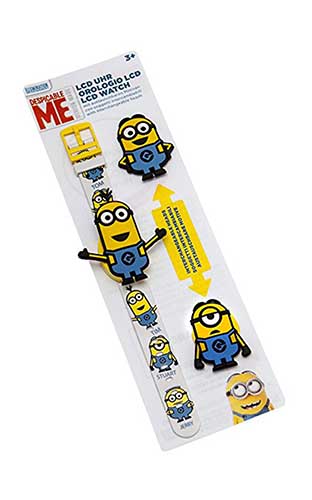 Minions LCD Armbanduhr mit 3 austauschbaren Abdeckmotiven