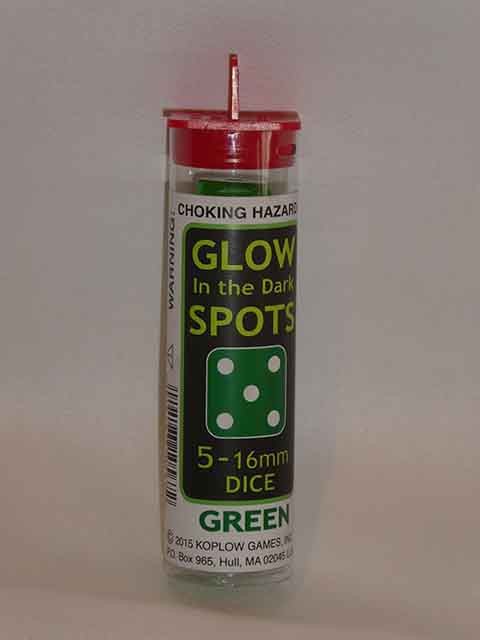 Koplow Würfel : Glow in the Dark - grün / leuchtend (5er-Set)