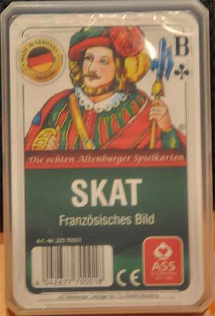 Skat französisches Bild, Kunststoffetui * Kartenspiel 32 Blatt