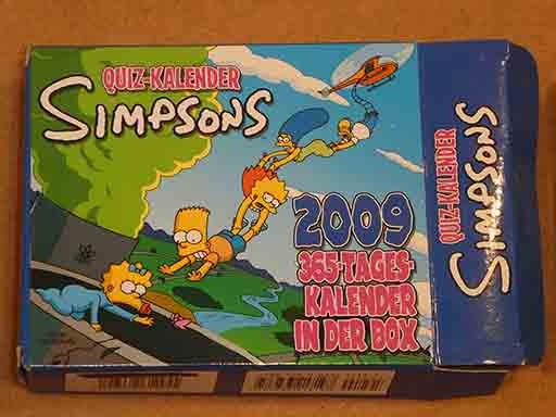 Simpsons : Quiz-Kalender 2009 * 365-Tages-Kalender in der Box
